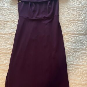 Calvin Klein Strapless Dress in Deep Purple